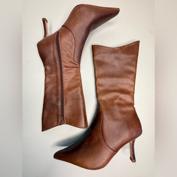 Tony Bianco Chestnut Heeled Boots - Picture 7 of 10